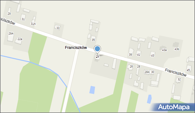 Franciszków, Franciszków, 24, mapa Franciszków