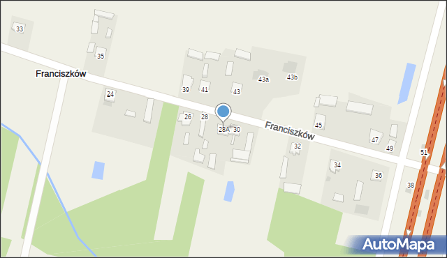 Franciszków, Franciszków, 28A, mapa Franciszków