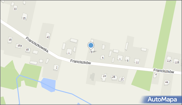 Franciszków, Franciszków, 3, mapa Franciszków