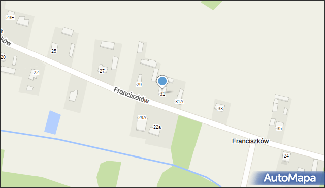 Franciszków, Franciszków, 31, mapa Franciszków