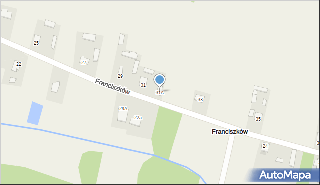 Franciszków, Franciszków, 31A, mapa Franciszków