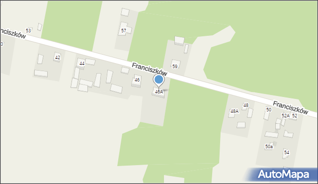 Franciszków, Franciszków, 46A, mapa Franciszków