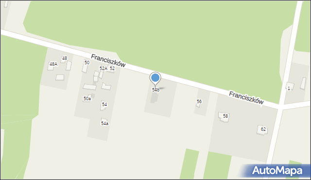 Franciszków, Franciszków, 54b, mapa Franciszków