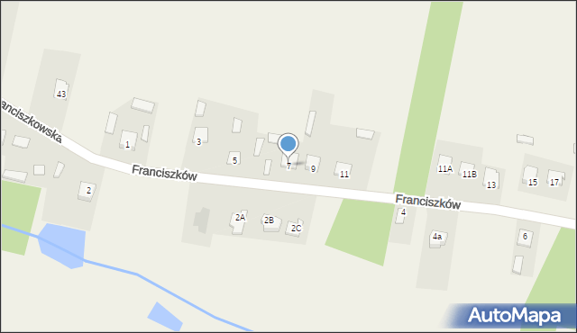 Franciszków, Franciszków, 7, mapa Franciszków