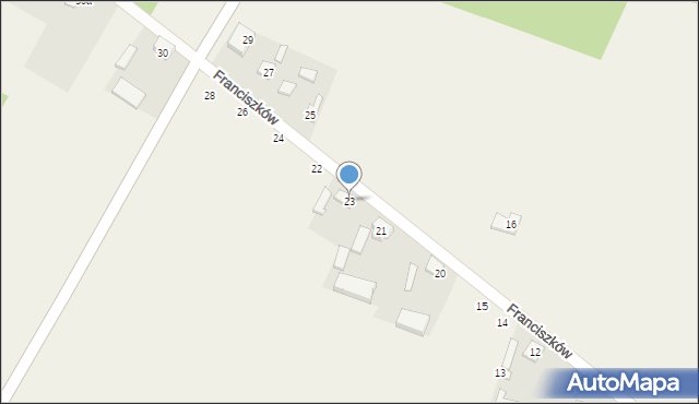 Franciszków, Franciszków, 23, mapa Franciszków