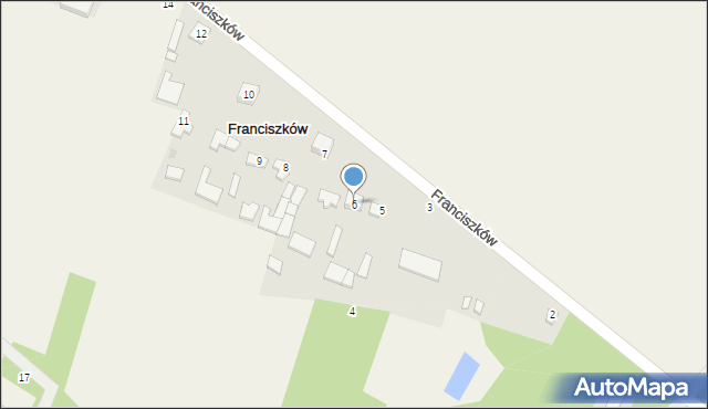 Franciszków, Franciszków, 6, mapa Franciszków