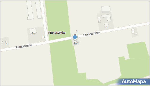 Franciszków, Franciszków, 6A, mapa Franciszków