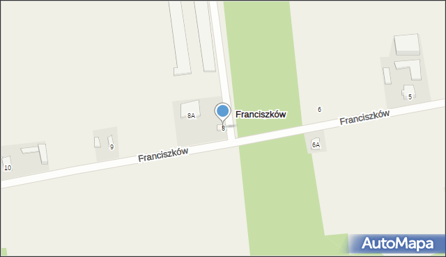 Franciszków, Franciszków, 8, mapa Franciszków