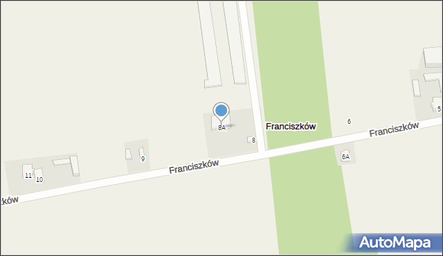 Franciszków, Franciszków, 8A, mapa Franciszków