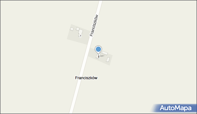 Franciszków, Franciszków, 8, mapa Franciszków