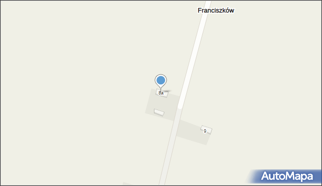 Franciszków, Franciszków, 8a, mapa Franciszków