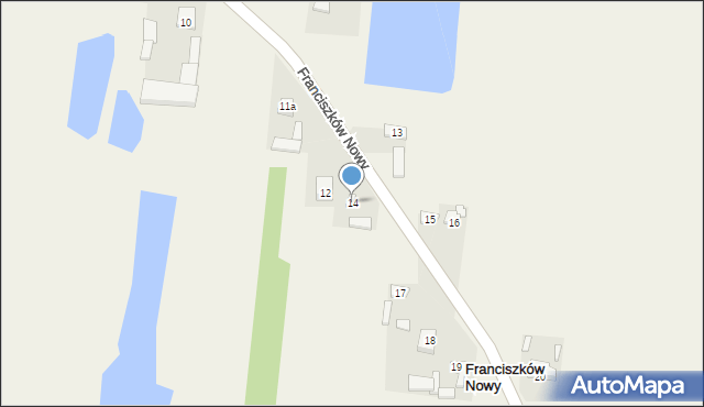 Franciszków Nowy, Franciszków Nowy, 14, mapa Franciszków Nowy