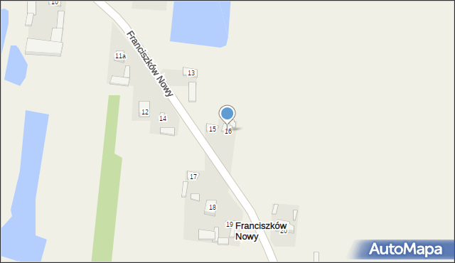 Franciszków Nowy, Franciszków Nowy, 16, mapa Franciszków Nowy