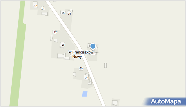 Franciszków Nowy, Franciszków Nowy, 21, mapa Franciszków Nowy