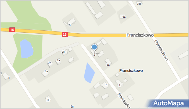 Franciszkowo, Franciszkowo, 3, mapa Franciszkowo