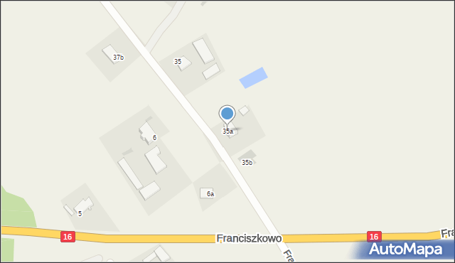 Franciszkowo, Franciszkowo, 35a, mapa Franciszkowo