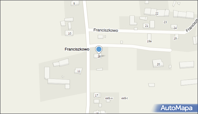 Franciszkowo, Franciszkowo, 18, mapa Franciszkowo