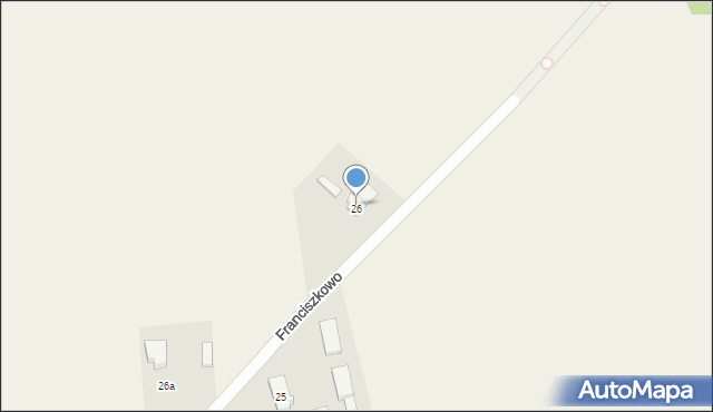 Franciszkowo, Franciszkowo, 26, mapa Franciszkowo