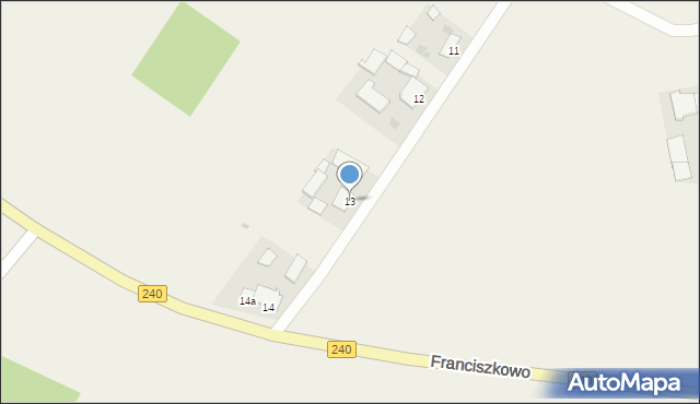 Franciszkowo, Franciszkowo, 13, mapa Franciszkowo