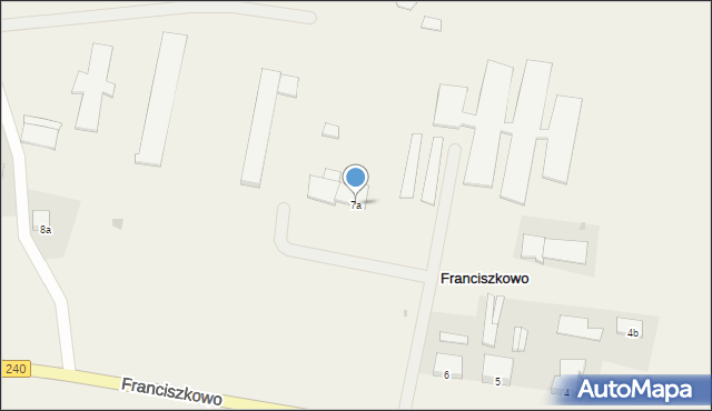 Franciszkowo, Franciszkowo, 7a, mapa Franciszkowo