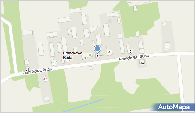 Franckowa Buda, Franckowa Buda, 7, mapa Franckowa Buda