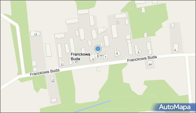 Franckowa Buda, Franckowa Buda, 8, mapa Franckowa Buda