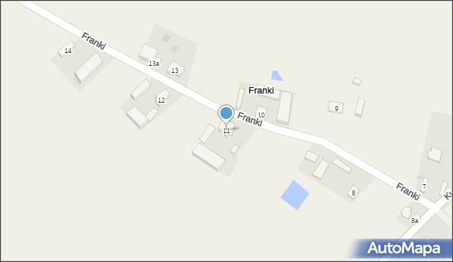 Franki, Franki, 11, mapa Franki