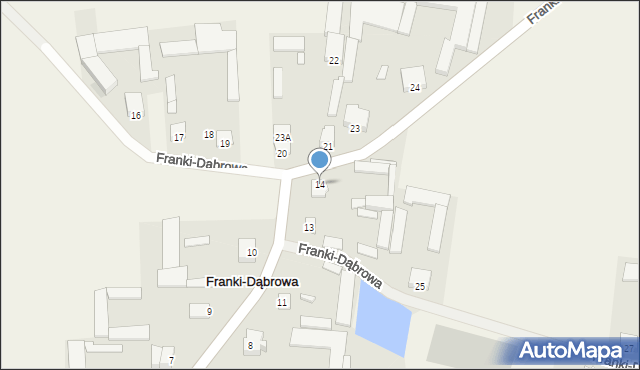 Franki-Dąbrowa, Franki-Dąbrowa, 14, mapa Franki-Dąbrowa