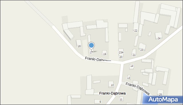 Franki-Dąbrowa, Franki-Dąbrowa, 17, mapa Franki-Dąbrowa