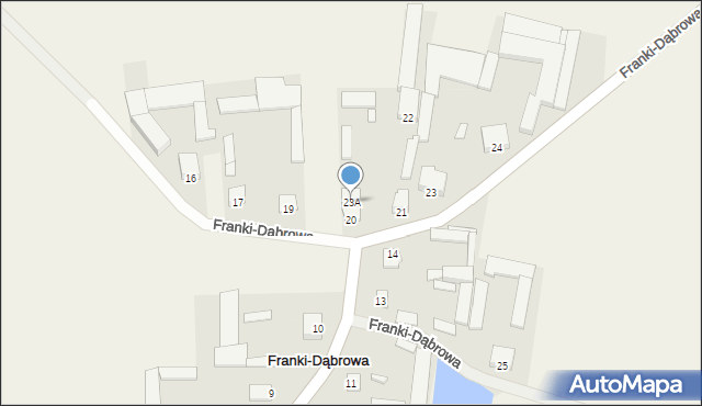 Franki-Dąbrowa, Franki-Dąbrowa, 23A, mapa Franki-Dąbrowa