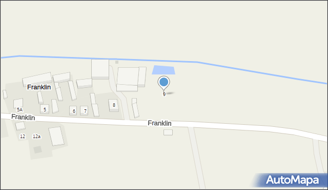 Franklin, Franklin, 9, mapa Franklin