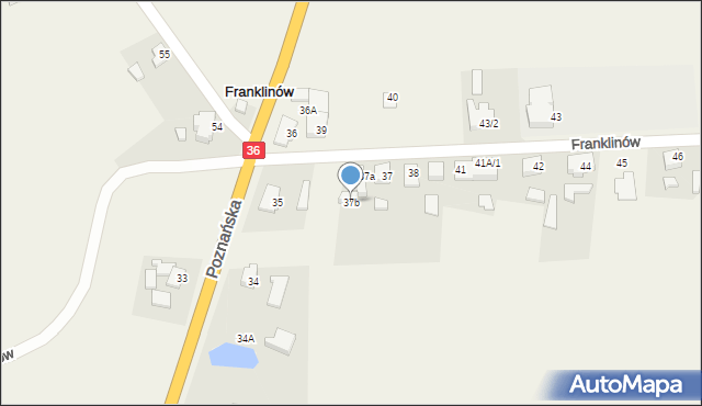 Franklinów, Franklinów, 37b, mapa Franklinów