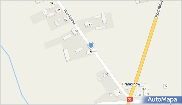 Franklinów, Franklinów, 56, mapa Franklinów