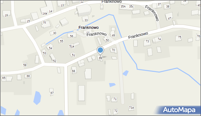 Franknowo, Franknowo, 69, mapa Franknowo