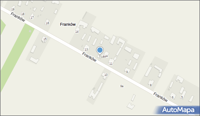 Franków, Franków, 12, mapa Franków
