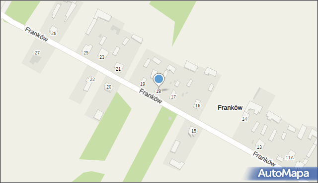 Franków, Franków, 18, mapa Franków