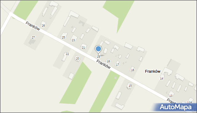 Franków, Franków, 19, mapa Franków