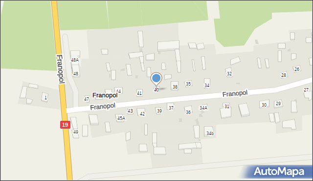 Franopol, Franopol, 40, mapa Franopol