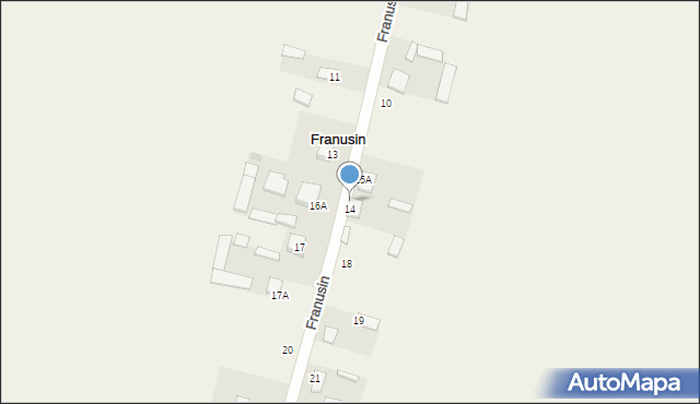 Franusin, Franusin, 15, mapa Franusin