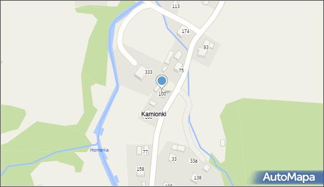 Frycowa, Frycowa, 100, mapa Frycowa