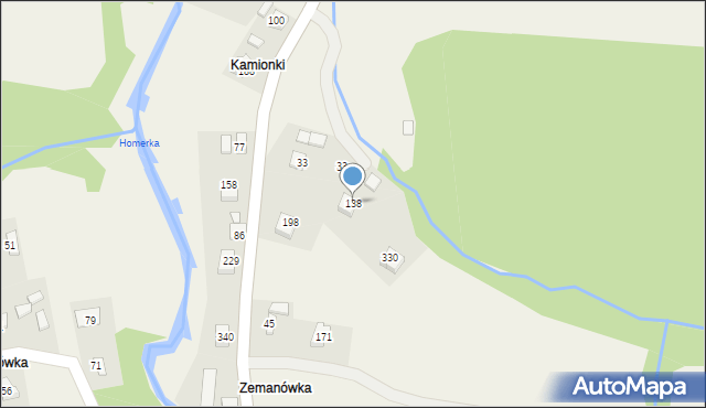 Frycowa, Frycowa, 138, mapa Frycowa