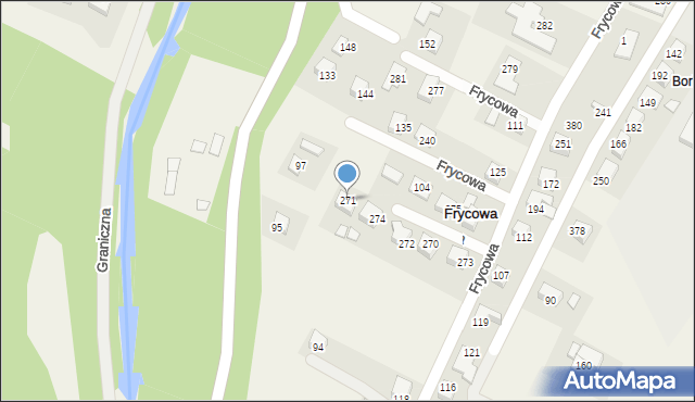 Frycowa, Frycowa, 271, mapa Frycowa