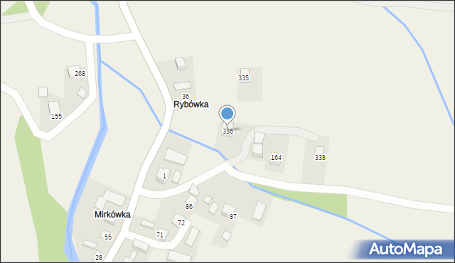 Frycowa, Frycowa, 336, mapa Frycowa