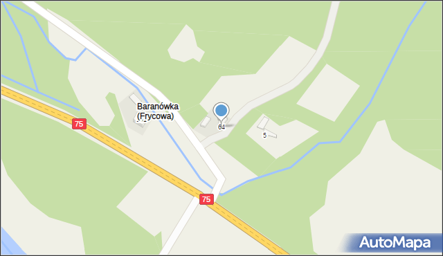 Frycowa, Frycowa, 64, mapa Frycowa