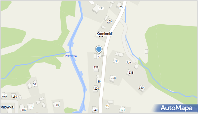 Frycowa, Frycowa, 77, mapa Frycowa