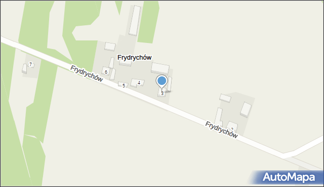 Frydrychów, Frydrychów, 3, mapa Frydrychów