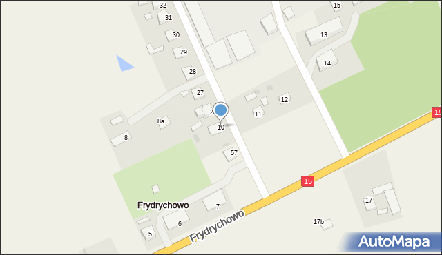Frydrychowo, Frydrychowo, 10, mapa Frydrychowo