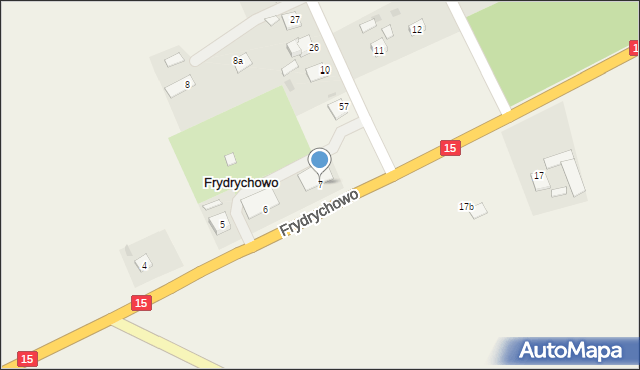 Frydrychowo, Frydrychowo, 7, mapa Frydrychowo