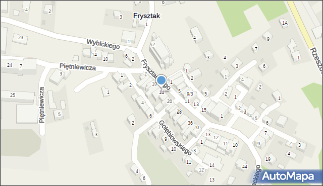 Frysztak, Frysztackiego Mikołaja, 14, mapa Frysztak