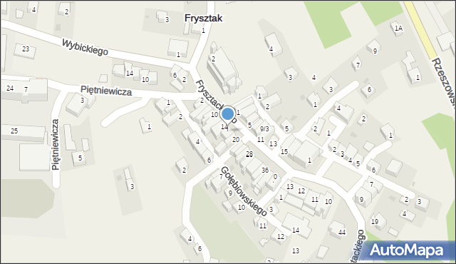 Frysztak, Frysztackiego Mikołaja, 16, mapa Frysztak